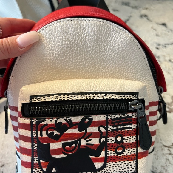 Coach Disney Mickey Mouse X Keith Haring Small West Backpack/crossbody - Picture 2 of 9
